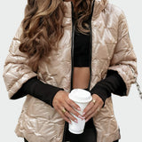 Medvilninė Striukė su Gobtuvu ir Ilgomis Rankovėmis su Čiužinėjimo Raštu