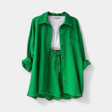 Dvispalvis Vasaros Komplektas Topas ir Šortai