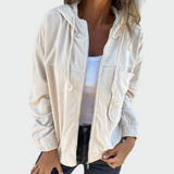 Aksominio tekstūros švarkas su raukšėmis