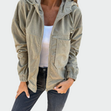 Aksominio tekstūros švarkas su raukšėmis