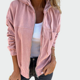 Aksominio tekstūros švarkas su raukšėmis