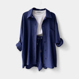 Dvispalvis Vasaros Komplektas Topas ir Šortai