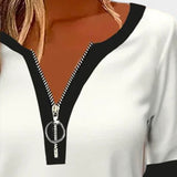 Ilgomis Rankovėmis Marškiniais su Užtrauktuku