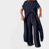 Rinkinys su Marškiniais ir Kelnėmis Vienos Spalvos su Dekolte