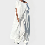 Rinkinys su Marškiniais ir Kelnėmis Vienos Spalvos su Dekolte