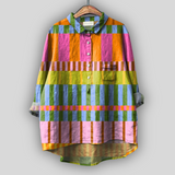 Lininė palaidinė „Vasaros mozaika“