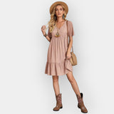 Midi Suknelė su V Iškirpte