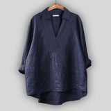 Lininė Bluzonė Sidabrinė Elegancija