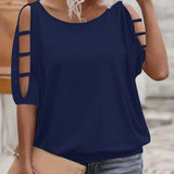 Adel – Elegantiška palaidinė atvirais pečiais ir „cut-out“ detalėmis