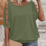 Adel – Elegantiška palaidinė atvirais pečiais ir „cut-out“ detalėmis