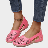 Anatominės Odinės Balerinos su Iškirptėmis ir Dirželiu