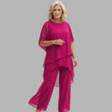 Mary - Elegantiškas Dvigubas Marškinėlių ir Kelnių Komplektas