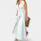 Midi Suknelė su Apykakle