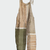 Retro kombinezonas su plačiomis kojomis