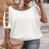 Adel – Elegantiška palaidinė atvirais pečiais ir „cut-out“ detalėmis