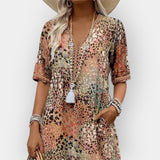 Gėlių Midi Suknelė su Stiliumi