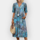 Gėlių Midi Suknelė su Stiliumi