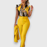 Dvišalės komplektas su modernių leopardų raštu