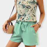 Tropinio Rašto Komplektas su Halter Topu