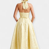 Minkštas Suknelė su Atvira Nugarą ir Korseto Dizainu