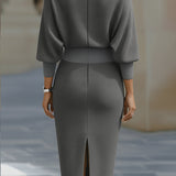 Liora – Elegantiška midi suknelė su drapiruotėmis