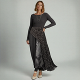 NKEM – Leopardo rašto maksi suknelė