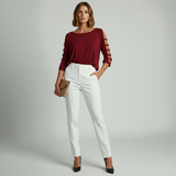 Adel – Elegantiška palaidinė atvirais pečiais ir „cut-out“ detalėmis